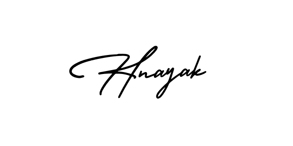 How to make Hnayak name signature. Use AmerikaSignatureDemo-Regular style for creating short signs online. This is the latest handwritten sign. Hnayak signature style 3 images and pictures png