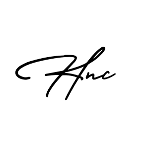 Hnc stylish signature style. Best Handwritten Sign (AmerikaSignatureDemo-Regular) for my name. Handwritten Signature Collection Ideas for my name Hnc. Hnc signature style 3 images and pictures png