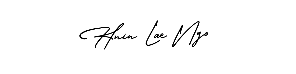 This is the best signature style for the Hnin Lae Nyo name. Also you like these signature font (AmerikaSignatureDemo-Regular). Mix name signature. Hnin Lae Nyo signature style 3 images and pictures png