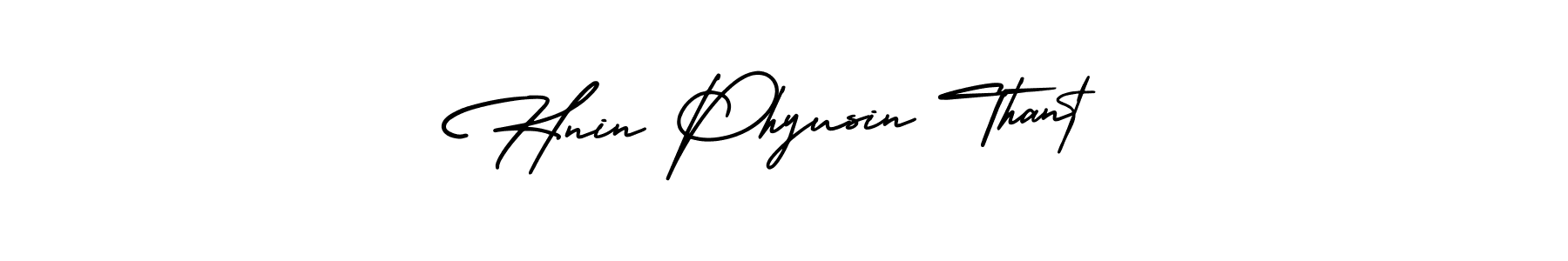 Use a signature maker to create a handwritten signature online. With this signature software, you can design (AmerikaSignatureDemo-Regular) your own signature for name Hnin Phyusin Thant. Hnin Phyusin Thant signature style 3 images and pictures png
