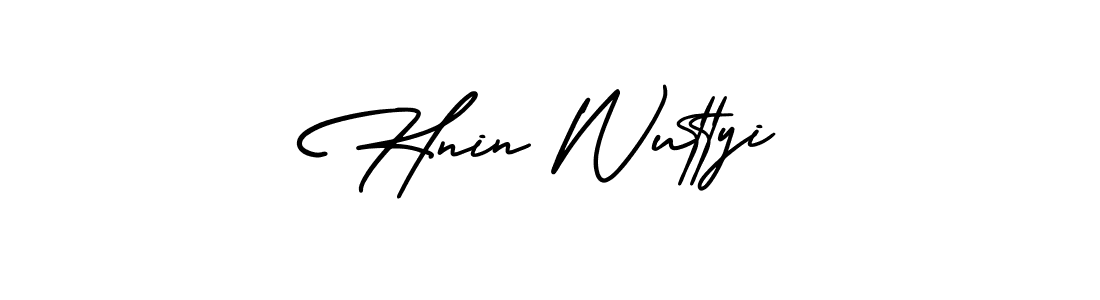 Use a signature maker to create a handwritten signature online. With this signature software, you can design (AmerikaSignatureDemo-Regular) your own signature for name Hnin Wuttyi. Hnin Wuttyi signature style 3 images and pictures png