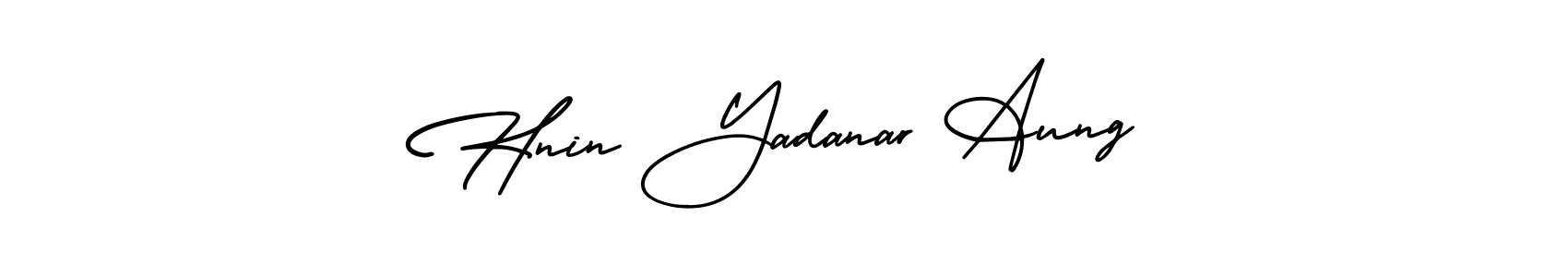 How to make Hnin Yadanar Aung name signature. Use AmerikaSignatureDemo-Regular style for creating short signs online. This is the latest handwritten sign. Hnin Yadanar Aung signature style 3 images and pictures png