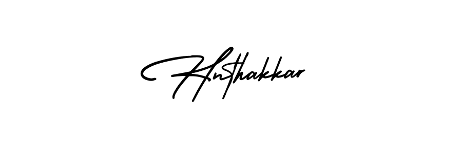 Use a signature maker to create a handwritten signature online. With this signature software, you can design (AmerikaSignatureDemo-Regular) your own signature for name Hnthakkar. Hnthakkar signature style 3 images and pictures png