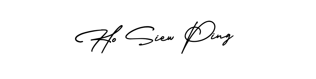 Design your own signature with our free online signature maker. With this signature software, you can create a handwritten (AmerikaSignatureDemo-Regular) signature for name Ho Siew Ping. Ho Siew Ping signature style 3 images and pictures png