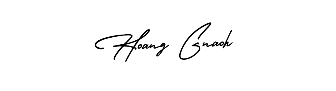 It looks lik you need a new signature style for name Hoang Gnaoh. Design unique handwritten (AmerikaSignatureDemo-Regular) signature with our free signature maker in just a few clicks. Hoang Gnaoh signature style 3 images and pictures png