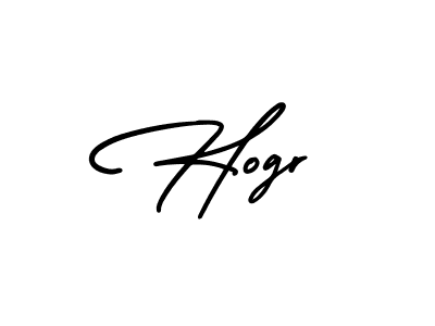 You should practise on your own different ways (AmerikaSignatureDemo-Regular) to write your name (Hogr) in signature. don't let someone else do it for you. Hogr signature style 3 images and pictures png