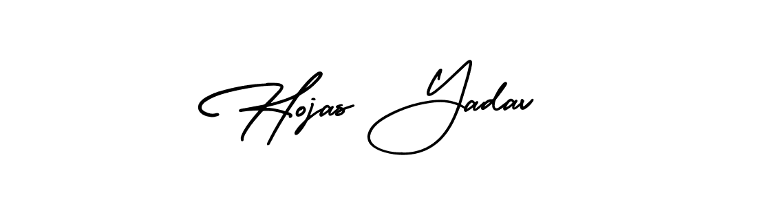 This is the best signature style for the Hojas Yadav name. Also you like these signature font (AmerikaSignatureDemo-Regular). Mix name signature. Hojas Yadav signature style 3 images and pictures png