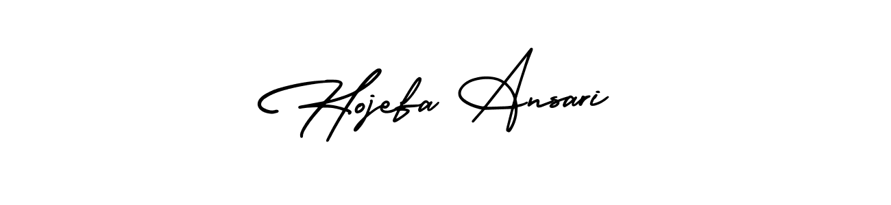 Make a short Hojefa Ansari signature style. Manage your documents anywhere anytime using AmerikaSignatureDemo-Regular. Create and add eSignatures, submit forms, share and send files easily. Hojefa Ansari signature style 3 images and pictures png