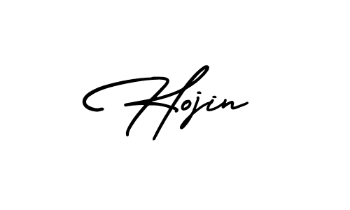 Create a beautiful signature design for name Hojin. With this signature (AmerikaSignatureDemo-Regular) fonts, you can make a handwritten signature for free. Hojin signature style 3 images and pictures png