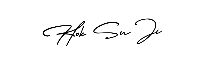 Make a beautiful signature design for name Hok Su Ji. With this signature (AmerikaSignatureDemo-Regular) style, you can create a handwritten signature for free. Hok Su Ji signature style 3 images and pictures png