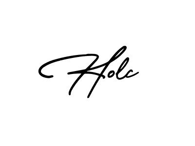 Design your own signature with our free online signature maker. With this signature software, you can create a handwritten (AmerikaSignatureDemo-Regular) signature for name Holc. Holc signature style 3 images and pictures png