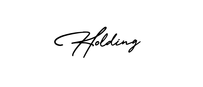 Make a beautiful signature design for name Holding. With this signature (AmerikaSignatureDemo-Regular) style, you can create a handwritten signature for free. Holding signature style 3 images and pictures png
