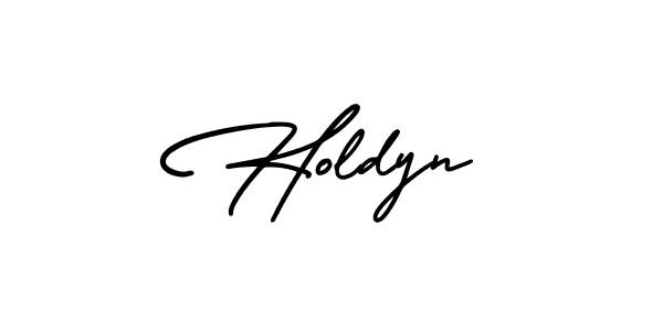 Use a signature maker to create a handwritten signature online. With this signature software, you can design (AmerikaSignatureDemo-Regular) your own signature for name Holdyn. Holdyn signature style 3 images and pictures png