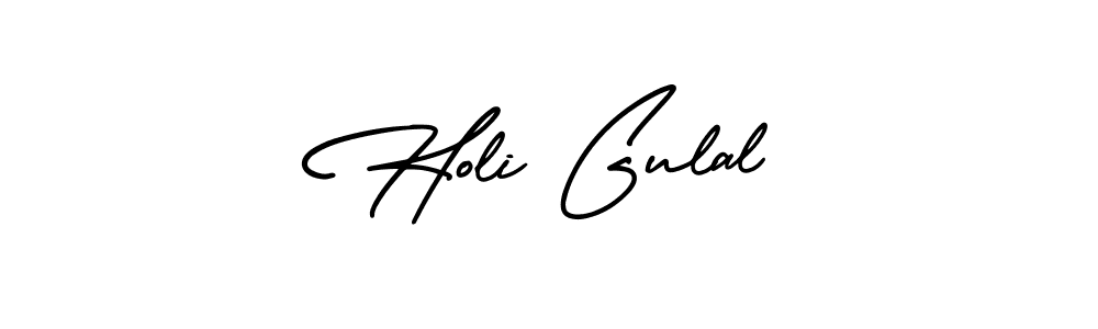 Use a signature maker to create a handwritten signature online. With this signature software, you can design (AmerikaSignatureDemo-Regular) your own signature for name Holi Gulal. Holi Gulal signature style 3 images and pictures png