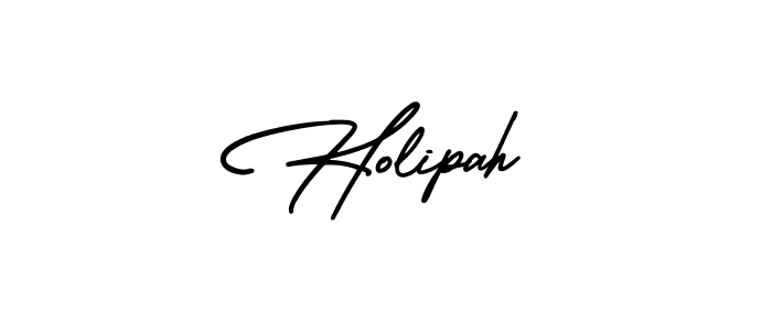 How to make Holipah name signature. Use AmerikaSignatureDemo-Regular style for creating short signs online. This is the latest handwritten sign. Holipah signature style 3 images and pictures png