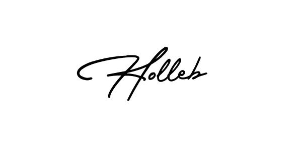 Create a beautiful signature design for name Holleb. With this signature (AmerikaSignatureDemo-Regular) fonts, you can make a handwritten signature for free. Holleb signature style 3 images and pictures png