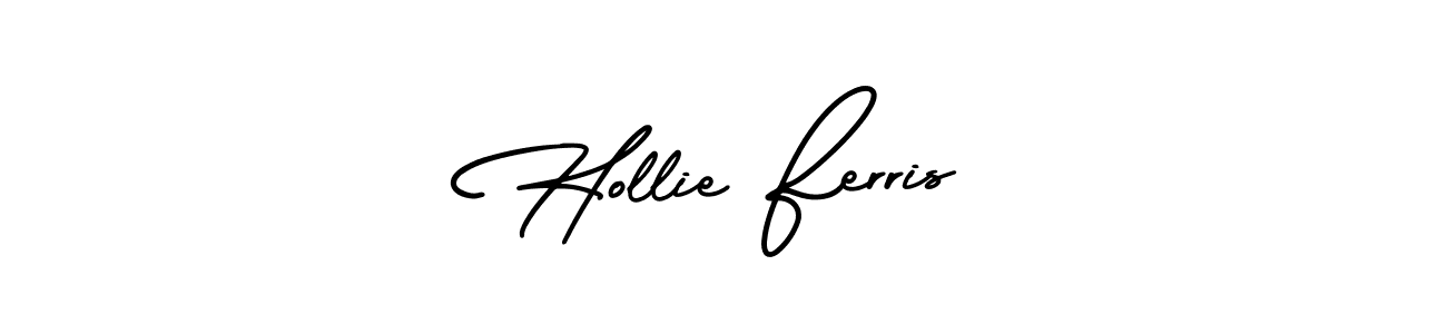Create a beautiful signature design for name Hollie Ferris. With this signature (AmerikaSignatureDemo-Regular) fonts, you can make a handwritten signature for free. Hollie Ferris signature style 3 images and pictures png