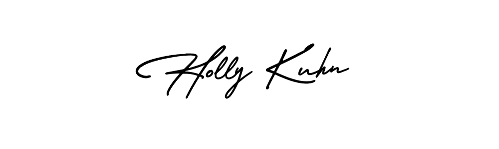 The best way (AmerikaSignatureDemo-Regular) to make a short signature is to pick only two or three words in your name. The name Holly Kuhn include a total of six letters. For converting this name. Holly Kuhn signature style 3 images and pictures png