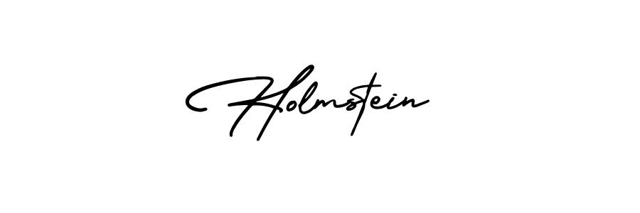 Use a signature maker to create a handwritten signature online. With this signature software, you can design (AmerikaSignatureDemo-Regular) your own signature for name Holmstein. Holmstein signature style 3 images and pictures png