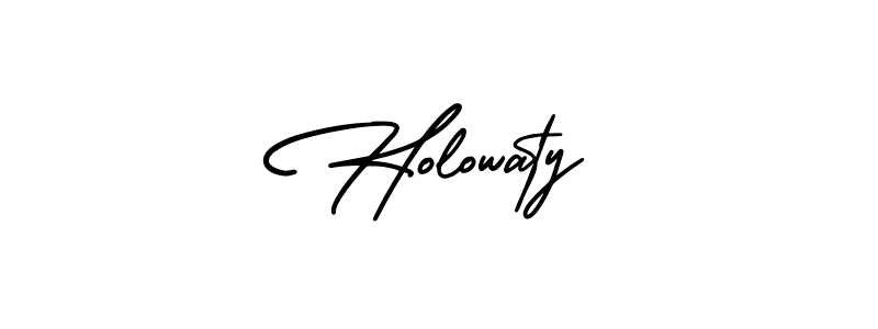 You should practise on your own different ways (AmerikaSignatureDemo-Regular) to write your name (Holowaty) in signature. don't let someone else do it for you. Holowaty signature style 3 images and pictures png