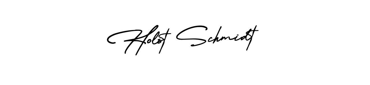 Make a beautiful signature design for name Holst Schmidt. With this signature (AmerikaSignatureDemo-Regular) style, you can create a handwritten signature for free. Holst Schmidt signature style 3 images and pictures png