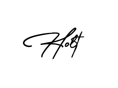 Make a beautiful signature design for name Holt. With this signature (AmerikaSignatureDemo-Regular) style, you can create a handwritten signature for free. Holt signature style 3 images and pictures png