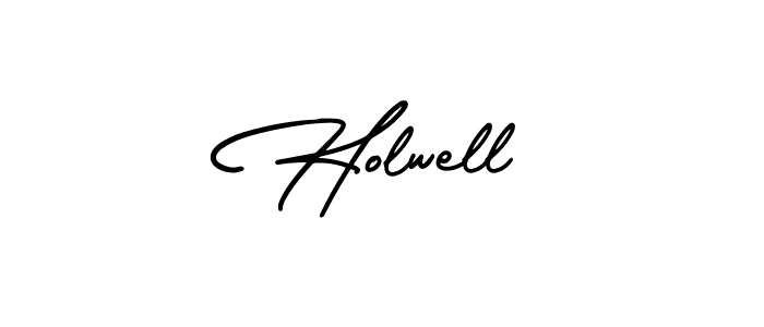 You should practise on your own different ways (AmerikaSignatureDemo-Regular) to write your name (Holwell) in signature. don't let someone else do it for you. Holwell signature style 3 images and pictures png