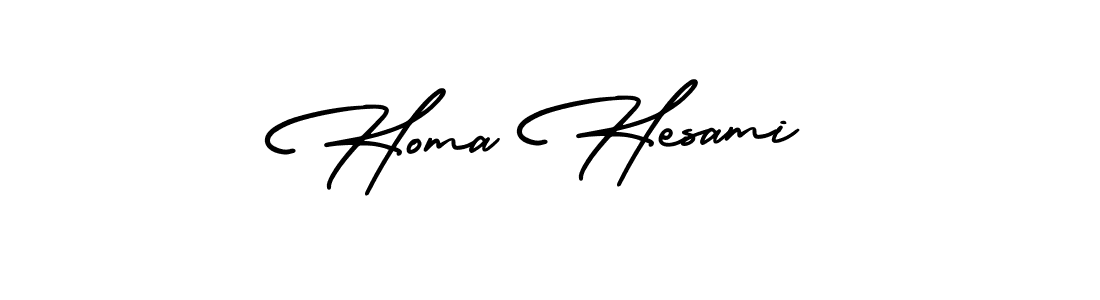 Use a signature maker to create a handwritten signature online. With this signature software, you can design (AmerikaSignatureDemo-Regular) your own signature for name Homa Hesami. Homa Hesami signature style 3 images and pictures png