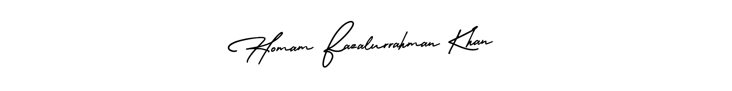 Create a beautiful signature design for name Homam Fazalurrahman Khan. With this signature (AmerikaSignatureDemo-Regular) fonts, you can make a handwritten signature for free. Homam Fazalurrahman Khan signature style 3 images and pictures png