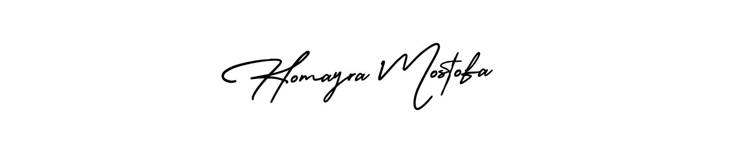 Make a short Homayra Mostofa signature style. Manage your documents anywhere anytime using AmerikaSignatureDemo-Regular. Create and add eSignatures, submit forms, share and send files easily. Homayra Mostofa signature style 3 images and pictures png