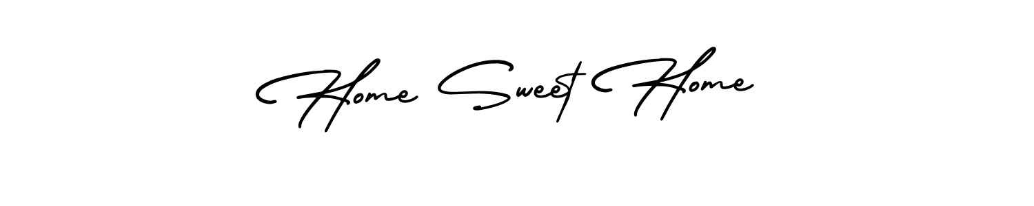 Make a beautiful signature design for name Home Sweet Home. With this signature (AmerikaSignatureDemo-Regular) style, you can create a handwritten signature for free. Home Sweet Home signature style 3 images and pictures png