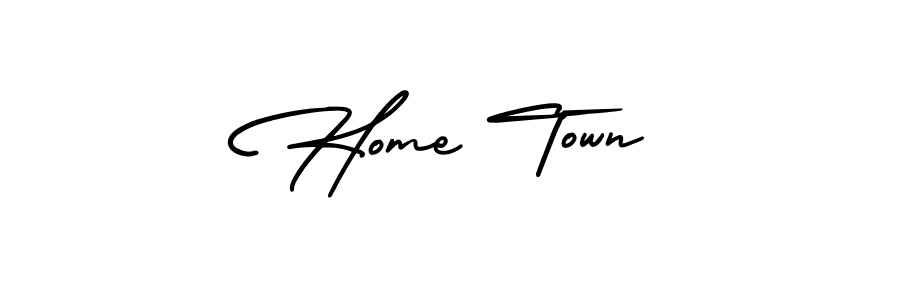 Make a beautiful signature design for name Home Town. With this signature (AmerikaSignatureDemo-Regular) style, you can create a handwritten signature for free. Home Town signature style 3 images and pictures png
