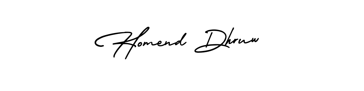 How to make Homend Dhruw name signature. Use AmerikaSignatureDemo-Regular style for creating short signs online. This is the latest handwritten sign. Homend Dhruw signature style 3 images and pictures png