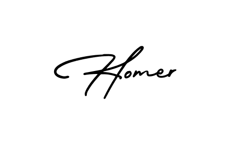 Homer stylish signature style. Best Handwritten Sign (AmerikaSignatureDemo-Regular) for my name. Handwritten Signature Collection Ideas for my name Homer. Homer signature style 3 images and pictures png