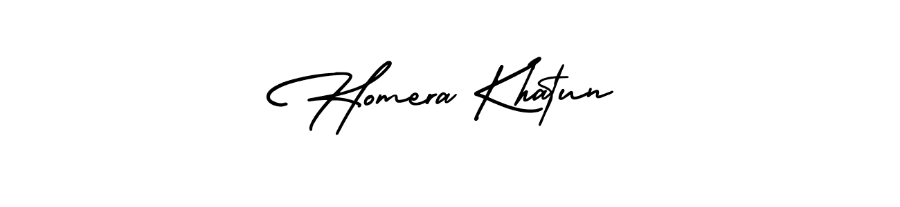 AmerikaSignatureDemo-Regular is a professional signature style that is perfect for those who want to add a touch of class to their signature. It is also a great choice for those who want to make their signature more unique. Get Homera Khatun name to fancy signature for free. Homera Khatun signature style 3 images and pictures png
