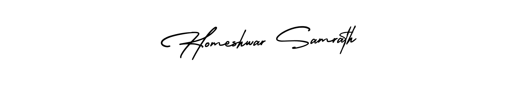 Make a beautiful signature design for name Homeshwar Samrath. Use this online signature maker to create a handwritten signature for free. Homeshwar Samrath signature style 3 images and pictures png