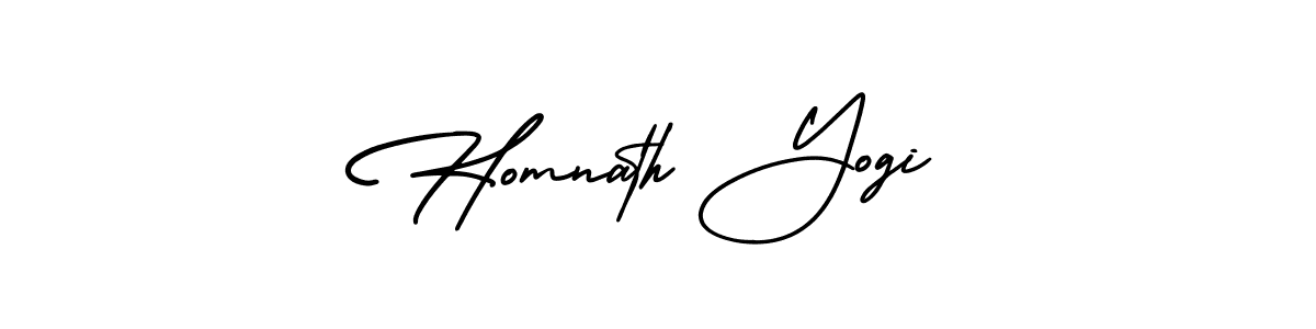 Make a beautiful signature design for name Homnath Yogi. With this signature (AmerikaSignatureDemo-Regular) style, you can create a handwritten signature for free. Homnath Yogi signature style 3 images and pictures png