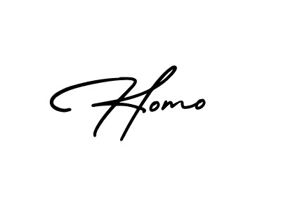 Use a signature maker to create a handwritten signature online. With this signature software, you can design (AmerikaSignatureDemo-Regular) your own signature for name Homo. Homo signature style 3 images and pictures png