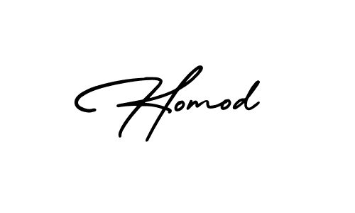 Create a beautiful signature design for name Homod. With this signature (AmerikaSignatureDemo-Regular) fonts, you can make a handwritten signature for free. Homod signature style 3 images and pictures png