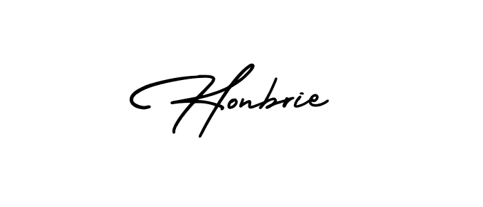 Honbrie stylish signature style. Best Handwritten Sign (AmerikaSignatureDemo-Regular) for my name. Handwritten Signature Collection Ideas for my name Honbrie. Honbrie signature style 3 images and pictures png