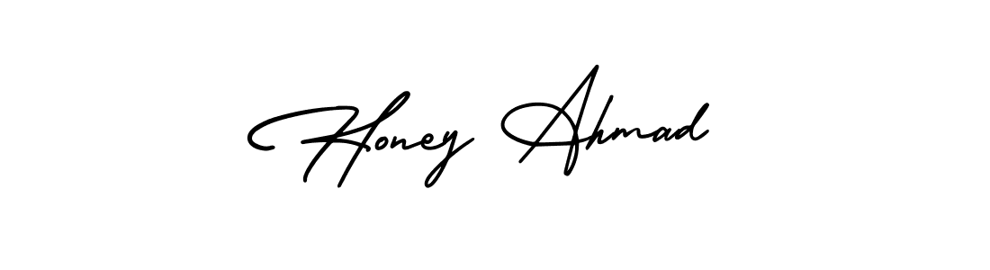 How to make Honey Ahmad signature? AmerikaSignatureDemo-Regular is a professional autograph style. Create handwritten signature for Honey Ahmad name. Honey Ahmad signature style 3 images and pictures png