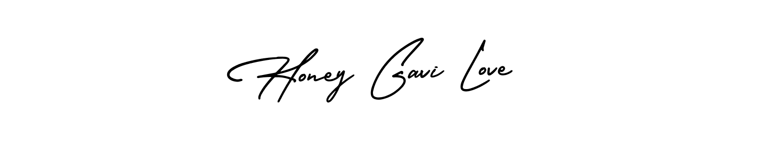 Create a beautiful signature design for name Honey Gavi Love. With this signature (AmerikaSignatureDemo-Regular) fonts, you can make a handwritten signature for free. Honey Gavi Love signature style 3 images and pictures png