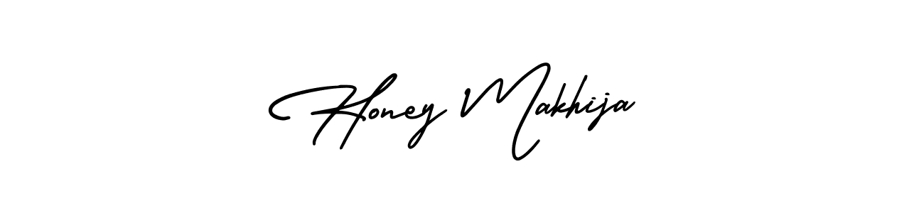 Honey Makhija stylish signature style. Best Handwritten Sign (AmerikaSignatureDemo-Regular) for my name. Handwritten Signature Collection Ideas for my name Honey Makhija. Honey Makhija signature style 3 images and pictures png