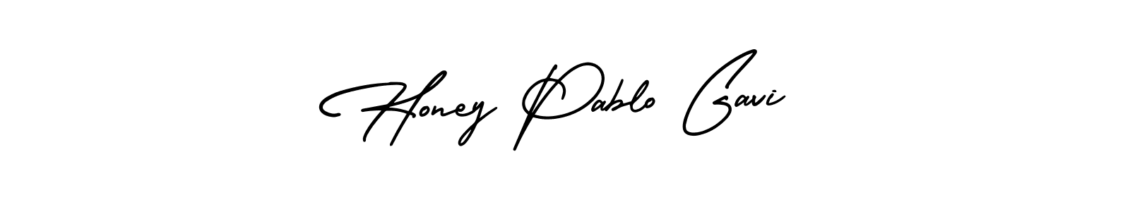 Similarly AmerikaSignatureDemo-Regular is the best handwritten signature design. Signature creator online .You can use it as an online autograph creator for name Honey Pablo Gavi. Honey Pablo Gavi signature style 3 images and pictures png