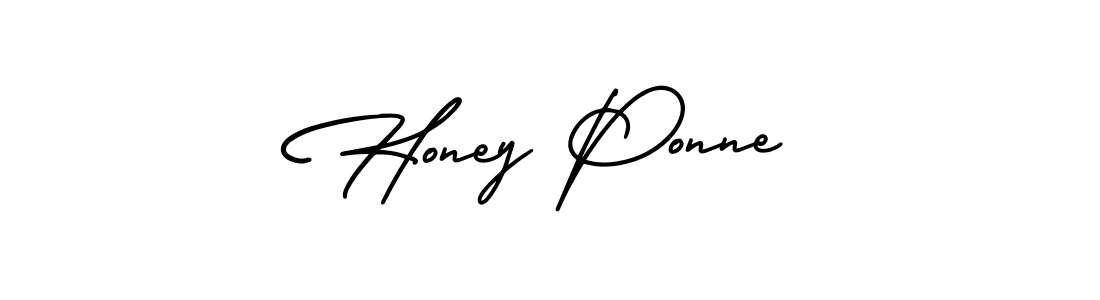 Create a beautiful signature design for name Honey Ponne. With this signature (AmerikaSignatureDemo-Regular) fonts, you can make a handwritten signature for free. Honey Ponne signature style 3 images and pictures png