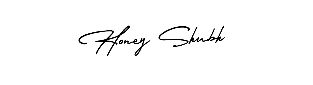 How to make Honey Shubh name signature. Use AmerikaSignatureDemo-Regular style for creating short signs online. This is the latest handwritten sign. Honey Shubh signature style 3 images and pictures png