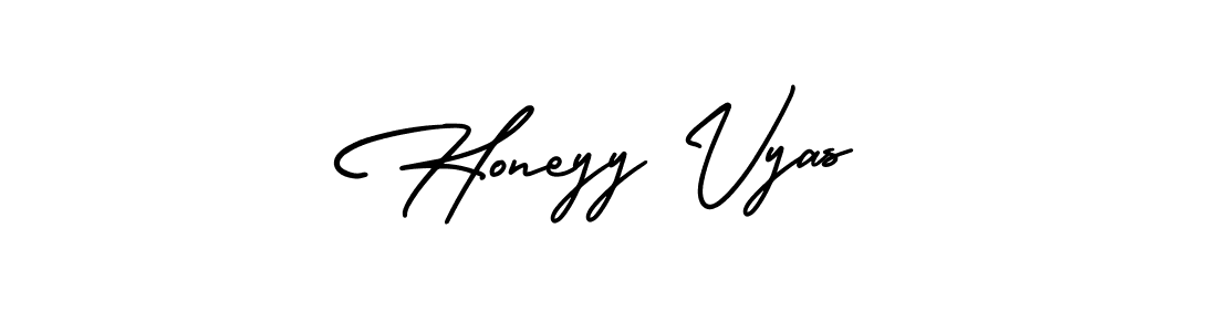 Make a beautiful signature design for name Honeyy Vyas. With this signature (AmerikaSignatureDemo-Regular) style, you can create a handwritten signature for free. Honeyy Vyas signature style 3 images and pictures png