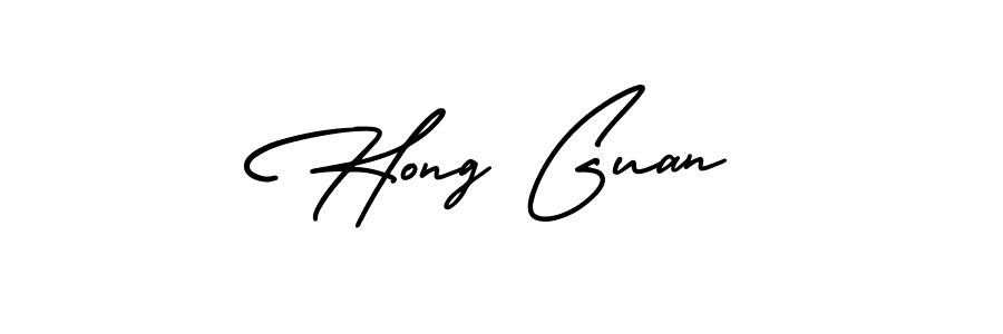Design your own signature with our free online signature maker. With this signature software, you can create a handwritten (AmerikaSignatureDemo-Regular) signature for name Hong Guan. Hong Guan signature style 3 images and pictures png