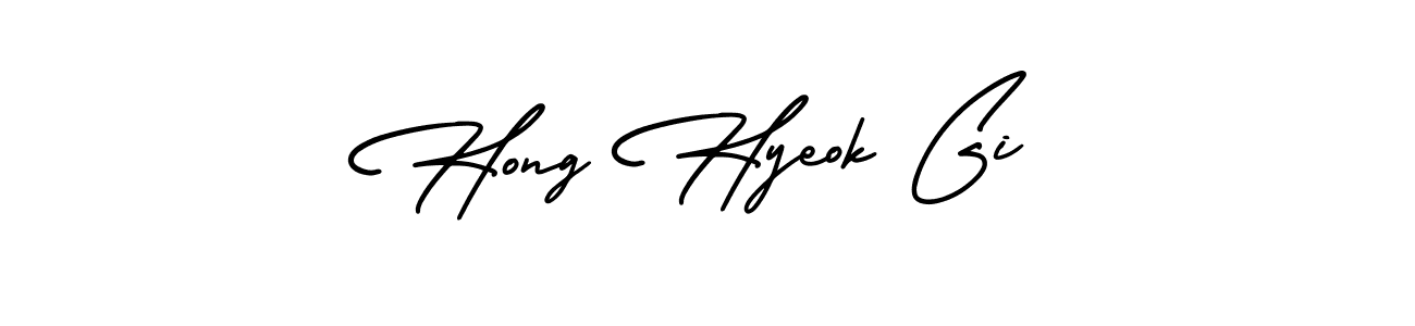 Make a beautiful signature design for name Hong Hyeok Gi. With this signature (AmerikaSignatureDemo-Regular) style, you can create a handwritten signature for free. Hong Hyeok Gi signature style 3 images and pictures png