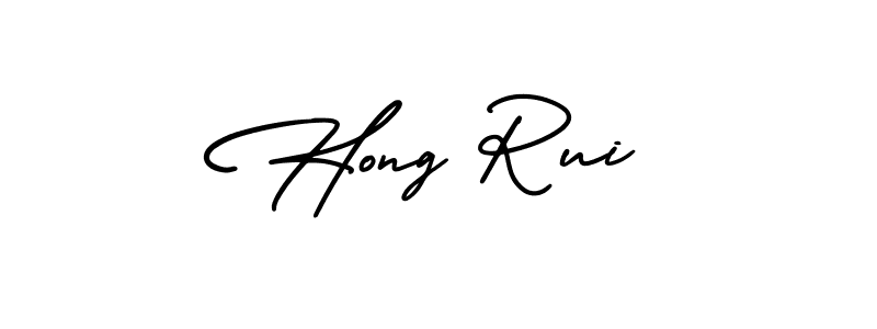 Hong Rui stylish signature style. Best Handwritten Sign (AmerikaSignatureDemo-Regular) for my name. Handwritten Signature Collection Ideas for my name Hong Rui. Hong Rui signature style 3 images and pictures png